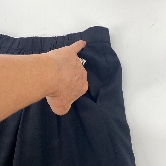 Madewell Womens‎ Black 100% Silk Island Midi Pencil Skirt Black Pockets XS - Picture 6 of 10